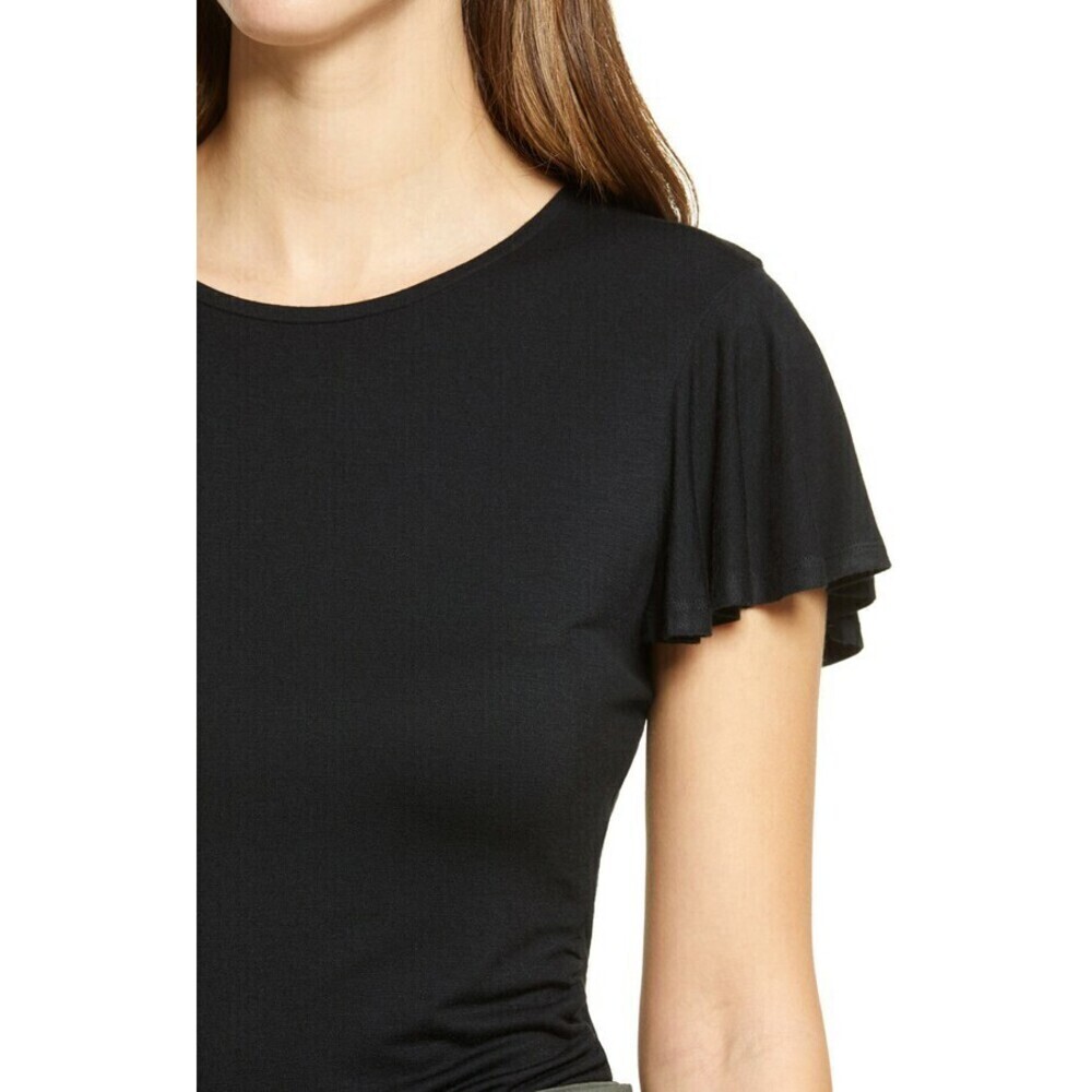Halogen Ruched Side Knit Top In Black Size S - Picture 5 of 5